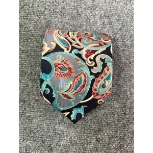 Vtg Oscar de la Renta Couture Collection 100% Silk Necktie Mens Paisley 57"X3.5"